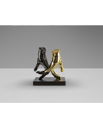 MANOS- FIGURA -GRIS/ORO